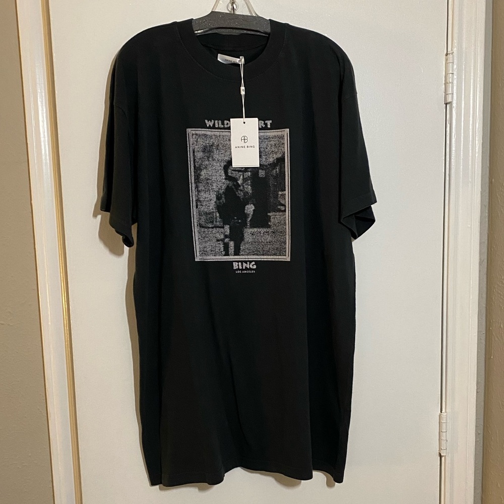 Anine Bing Harley Mohawk Tee Dress - SM